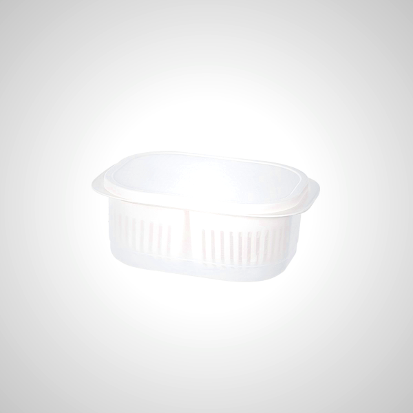 Food Storage Container with Built-in Strainer