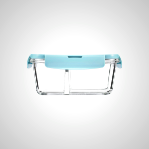 3-Compartment Tall Glass Food Storage Container - 1020ML