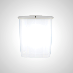 Half & Half Dry Food Storage Container - Dual Compartment Pantry Organizer