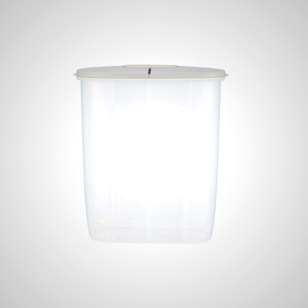 Half & Half Dry Food Storage Container - Dual Compartment Pantry Organizer