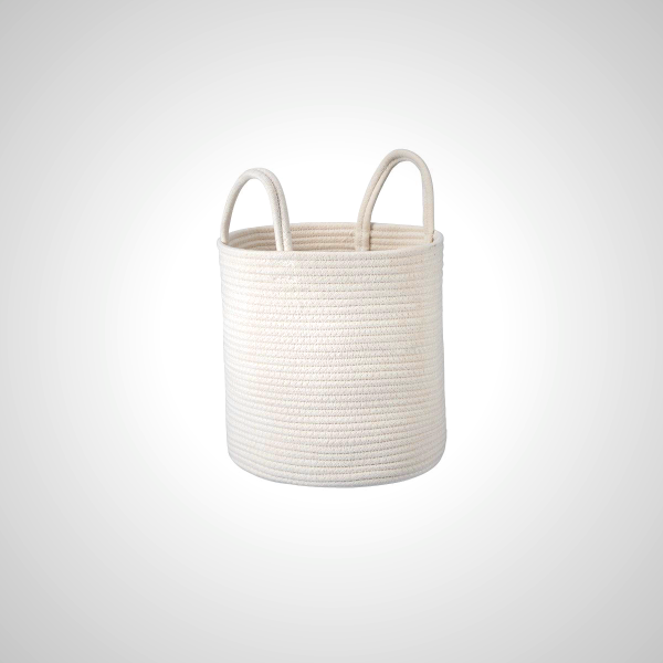 Cotton Woven Storage Basket - Natural Style Organizer