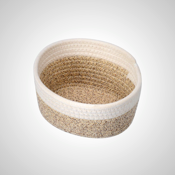 Cotton Braided Storage Basket 25x18x13cm