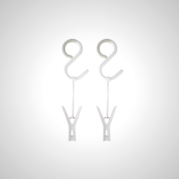 Anti-Drop S-Hook with Clip - 2 Pack