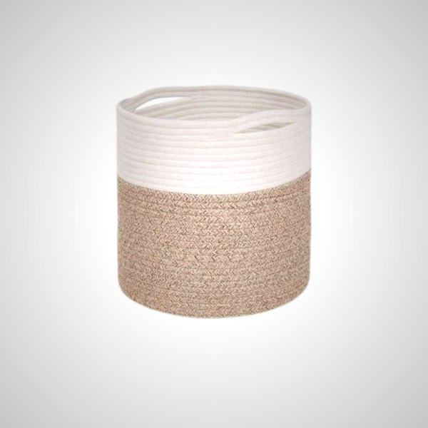 3 Pc Cotton Braided Storage Baskets for Home Organization