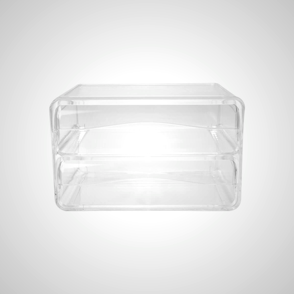 2-Drawer Acrylic Vanity Organizer with Transparent Design