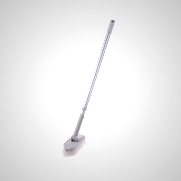 EZ Sweep Floor Scrub Brush with Triangular Tip for Tile & Bathtub Cleaning