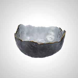 Crystal Glacier Serving Bowl - Elegant Glass Serveware