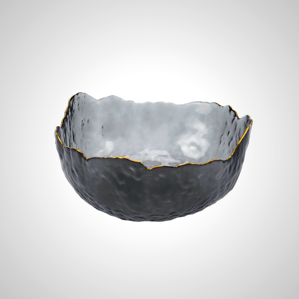 Crystal Glacier Serving Bowl - Elegant Glass Serveware