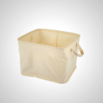 Canvas Storage Basket - Beige | Wardrobe Organizer