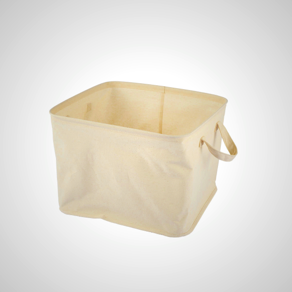 Canvas Storage Basket - Beige | Wardrobe Organizer