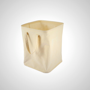 Canvas Laundry Basket with Handles - Beige