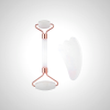Natural Jade Facial Massager Set - Pink & White