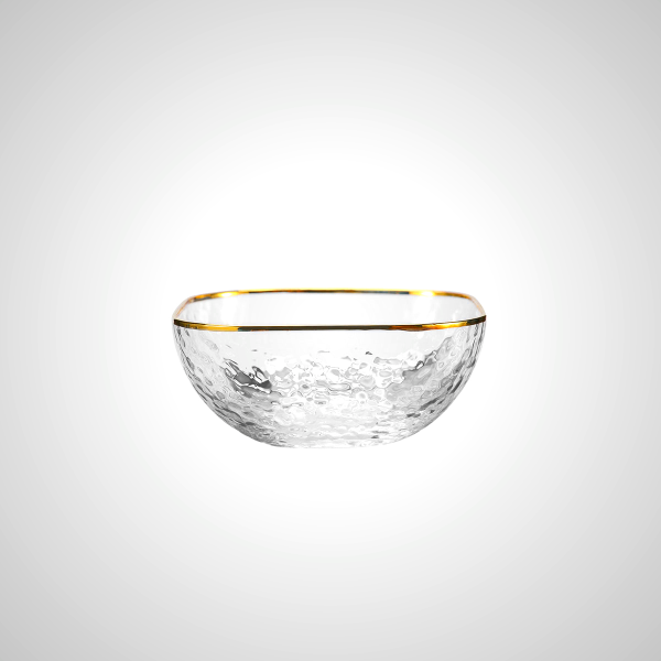 Crystal Glacier Square Bowl - Elegant Glass Serveware
