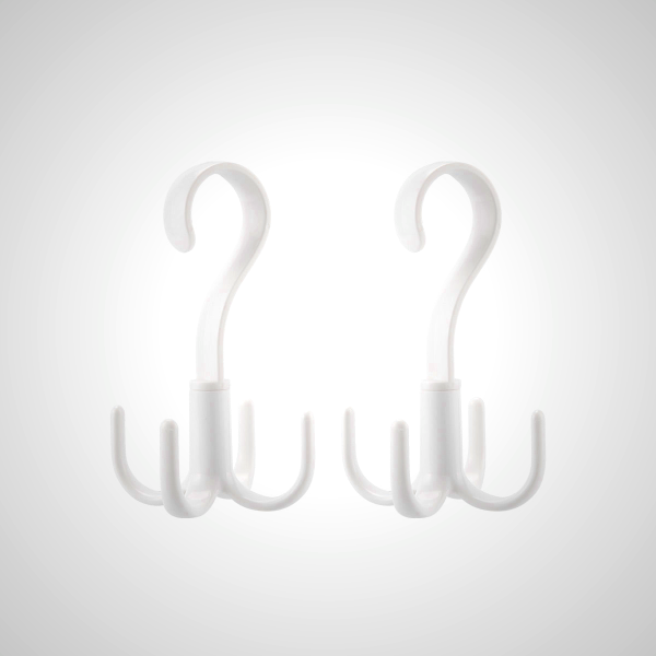 360° Rotatable Bag Hooks Set of 2 - Strong ABS Plastic