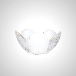 Elegant Gold Rimmed Floral Dessert Bowl for Everyday Use & Special Occasions