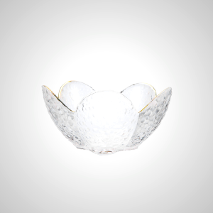 Elegant Gold Rimmed Floral Dessert Bowl for Everyday Use & Special Occasions