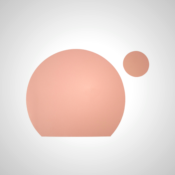 Crescent Table Mat & Coaster Set - Heat Resistant PU Leather