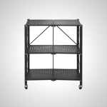 Collapsible 3-Layer Storage Rack - Black