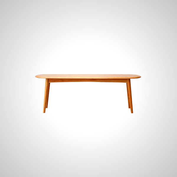 Etsu Dining Bench - Brown Oak Wood Bench for Modern Dining Room