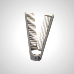 Collapsible 2-in-1 Hair Comb for Travel | Grey