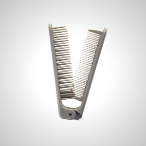 Collapsible 2-in-1 Hair Comb for Travel | Grey