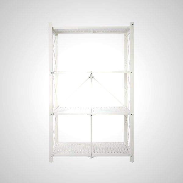 4-Tier Collapsible Storage Rack for Pantry & Home Organization