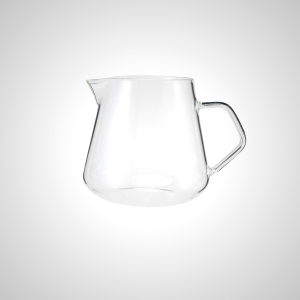 Clear Borosilicate Glass Coffee Pot with Pour-Over Spout