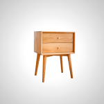 Eira Bedside Table - Solid Oak Wood Nightstand