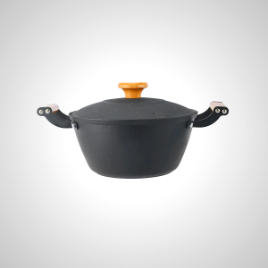 Cast Iron Stew Pot with Lid - Heavyweight for Even Heat Distribution
