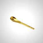 Hammered Stainless Steel Dessert Spoon - Rust-Resistant Elegant Cutlery