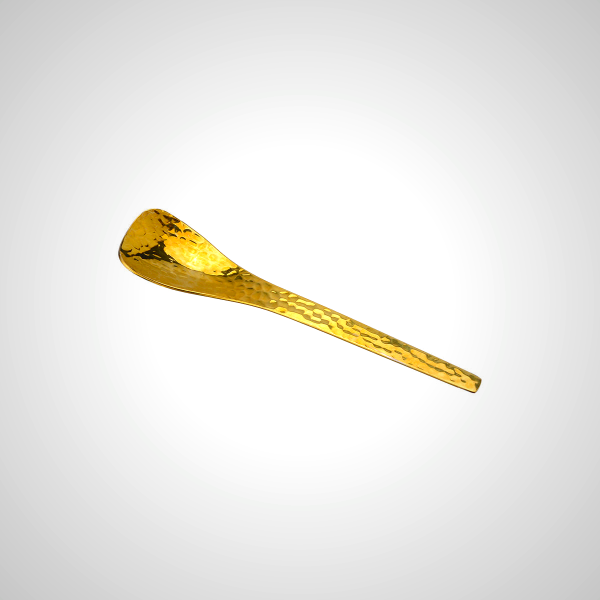 Hammered Stainless Steel Ice Cream Spoon - Rust-Resistant Dessert Utensil