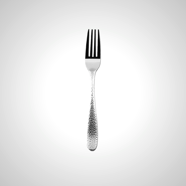 Elegant Hammered Stainless Steel Dinner Fork - Set of 4