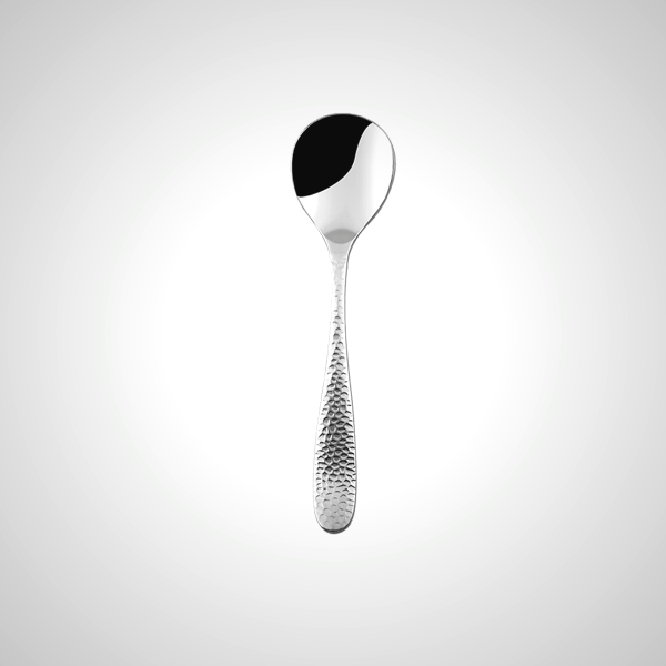 Elegant Hammered Stainless Steel Soup Spoon - Classic Kitchen Cutlery