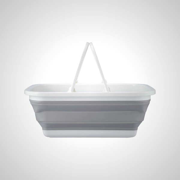 Collapsible Basket with Handles for Camping & Cleaning