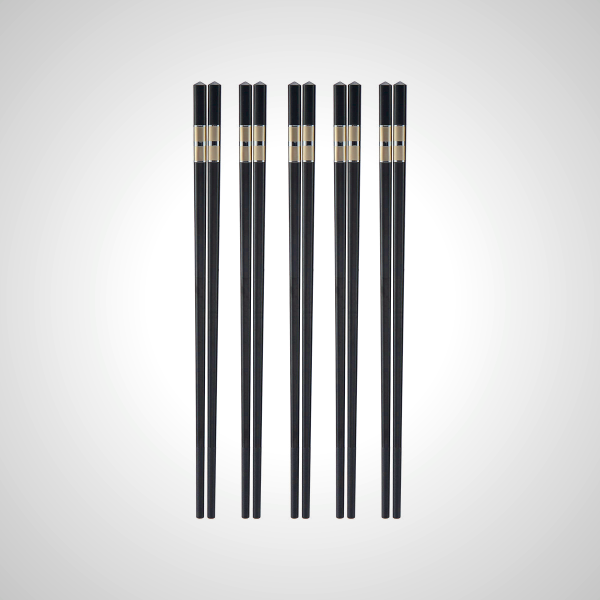 Classic Black Chopsticks - Set of 5 Pairs