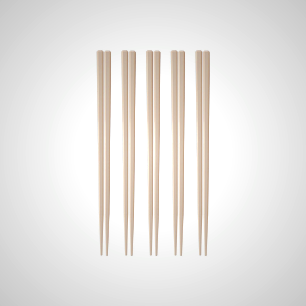Hexagonal Cut Chopsticks - Set of 5 Pairs for Modern Dining