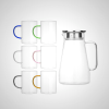 Glass Water Pitcher and Cup Set - Borosilicate Glass