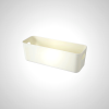 Easy Pull Storage Bin with Lid - White 28x10x9.5cm