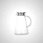 Glass Water Pitcher with Lid - Clear Borosilicate Glass