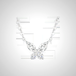Butterfly Diamond Pendant Necklace - Elegant & Sparkling