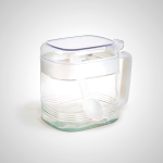 Large Airtight Glass Seasoning Jar - White