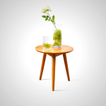 Berlin Round Side Table - Modern Oak Wood Design