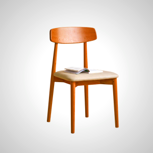 Berlin Soft Padded Dining Chair II - Natural Black Walnut Wood