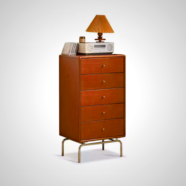 Craig 5 Drawer Dresser with Vintage Brown Finish