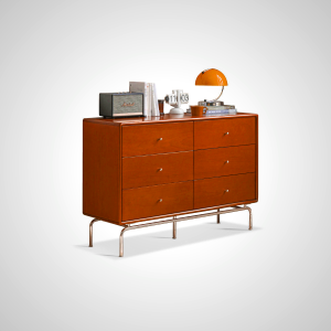 Craig 6 Drawer Dresser with Vintage Brown Finish