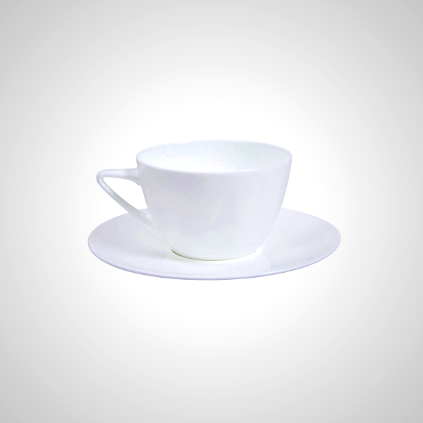 Cooper Bone China Coffee Mug and Saucer Set