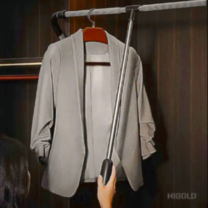 Higold Pull-Down Clothes Rack - Foldable Space-Saving Wardrobe Organizer