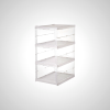 3-Layer Transparent Foldable Shoe Storage Box - White
