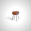 Arlen Side Table - Modern Walnut Wood & Metal Design