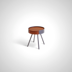 Arlen Side Table - Modern Walnut Wood & Metal Design